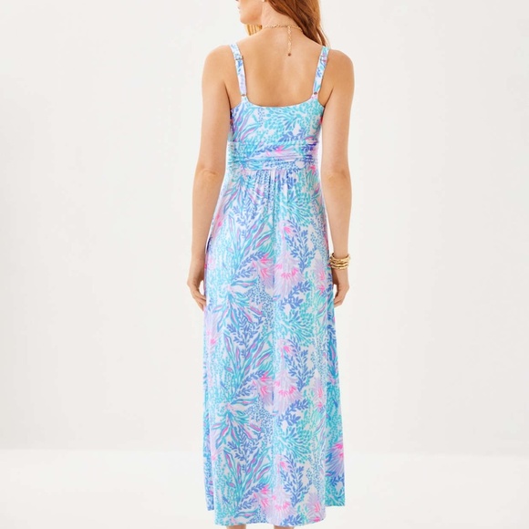 NWOT LILLY PULITZER Blake Maxi Dress Multi Via Del Mar - Picture 2 of 4